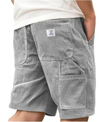 Aidan | Men's Corduroy Cargo Shorts, Straight-Cut Relaxed Shorts | Direct Attire | Sky Blue