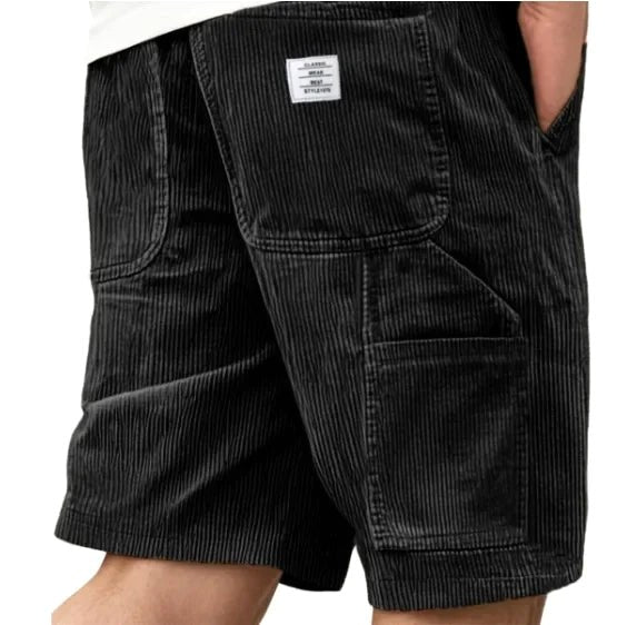Aidan | Men's Corduroy Cargo Shorts, Straight-Cut Relaxed Shorts | Direct Attire | Pink