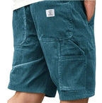 Aidan | Men's Corduroy Cargo Shorts, Straight-Cut Relaxed Shorts | Direct Attire | Purple