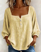 Aimee | Women's Square Neck Blouse, Relaxed Everyday Top | Direct Attire