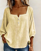 Aimee | Women's Square Neck Blouse, Relaxed Everyday Top | Direct Attire