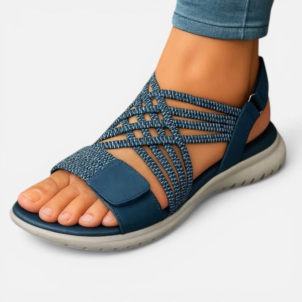Ainsley | Women's Lightweight Comfort Sandals, Slip-On Summer Sandals | Direct Attire | Azul