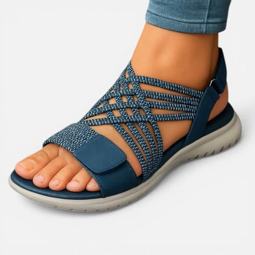Ainsley | Women's Lightweight Comfort Sandals, Slip-On Summer Sandals | Direct Attire | Azul