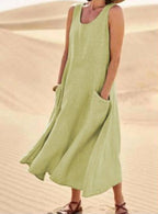 Alannah | Women's Lightweight Cotton Dress with Pockets, Relaxed Everyday Dress | Direct Attire