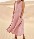 Alannah | Women's Lightweight Cotton Dress with Pockets, Relaxed Everyday Dress | Direct Attire