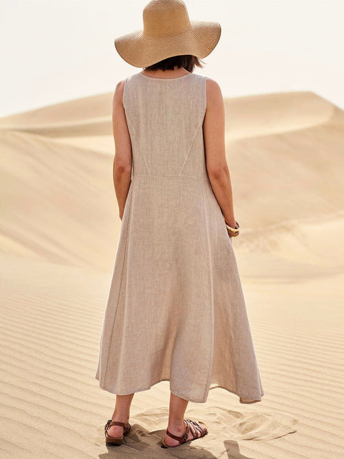 Alannah | Women's Lightweight Cotton Dress with Pockets, Relaxed Everyday Dress | Direct Attire