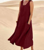 Alannah | Women's Lightweight Cotton Dress with Pockets, Relaxed Everyday Dress | Direct Attire
