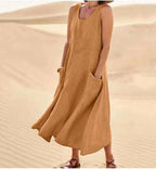 Alannah | Women's Lightweight Cotton Dress with Pockets, Relaxed Everyday Dress | Direct Attire