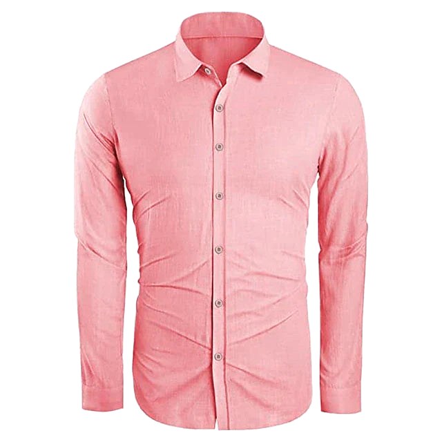 Angus | Men's Cotton Linen Shirt, Button-Down Collar Shirt | Direct Attire