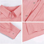 Angus | Men's Cotton Linen Shirt, Button-Down Collar Shirt | Direct Attire