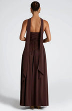 Anika | Women's Lace Corset Maxi Dress, Flowing Chiffon Evening Dress | Direct Attire