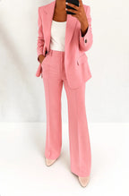 Ari | Women's Wide-Leg Structured Blazer Suit, Two-Piece Trouser Suit | Direct Attire | Pink
