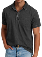 Banjo | Men's Classic Polo Shirt, Refined Heritage Polo Shirt | Direct Attire | Black