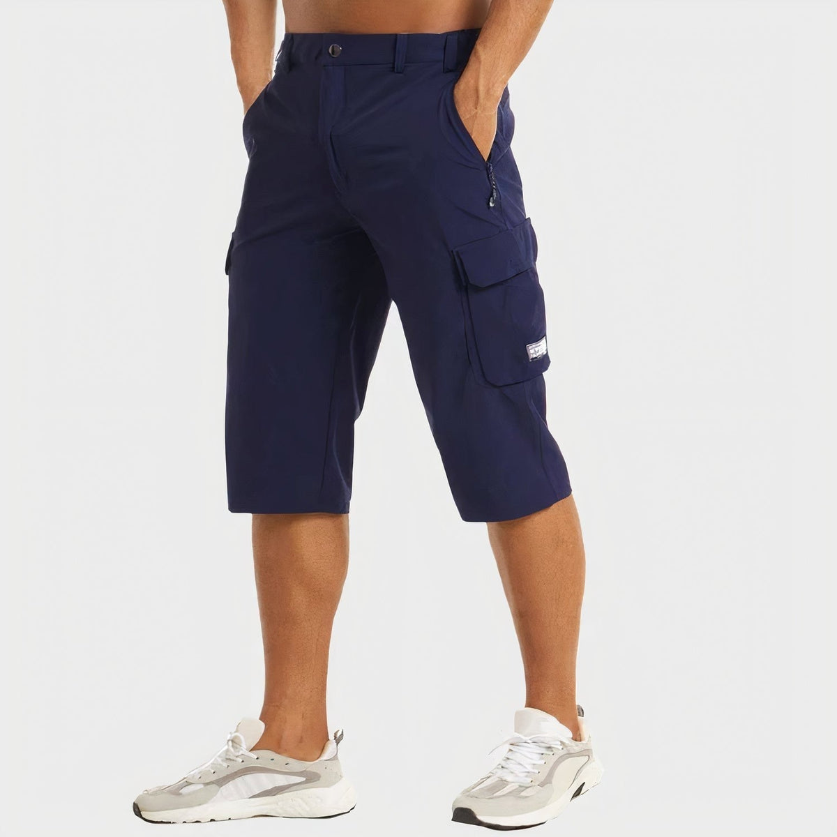 Beau | Men's Quick-Dry Cargo Shorts, Spacious Pocket Shorts | Direct Attire | Donkerblauw