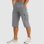 Beau | Men's Quick-Dry Cargo Shorts, Spacious Pocket Shorts | Direct Attire | Lichtblauw