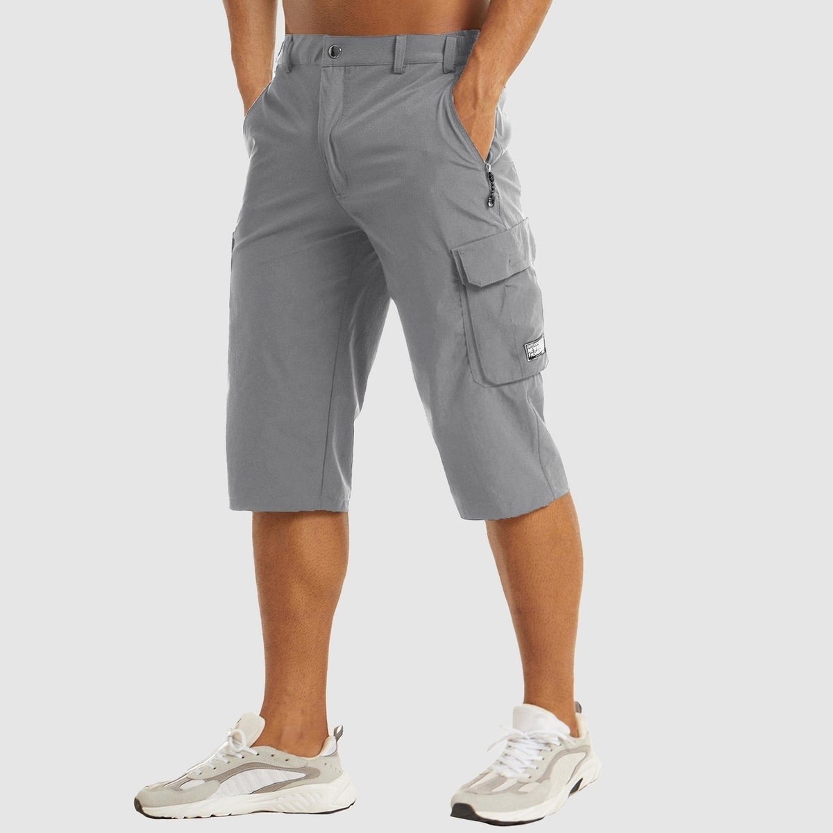 Beau | Men's Quick-Dry Cargo Shorts, Spacious Pocket Shorts | Direct Attire | Lichtblauw