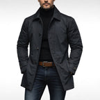 Benjamin | Men's Tailored All-Weather Overcoat, Timeless Autumn Coat | Direct Attire