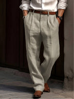 Bodhi | Men's Classic Pleated Trousers, Tailored Dress Trousers | Direct Attire | Green