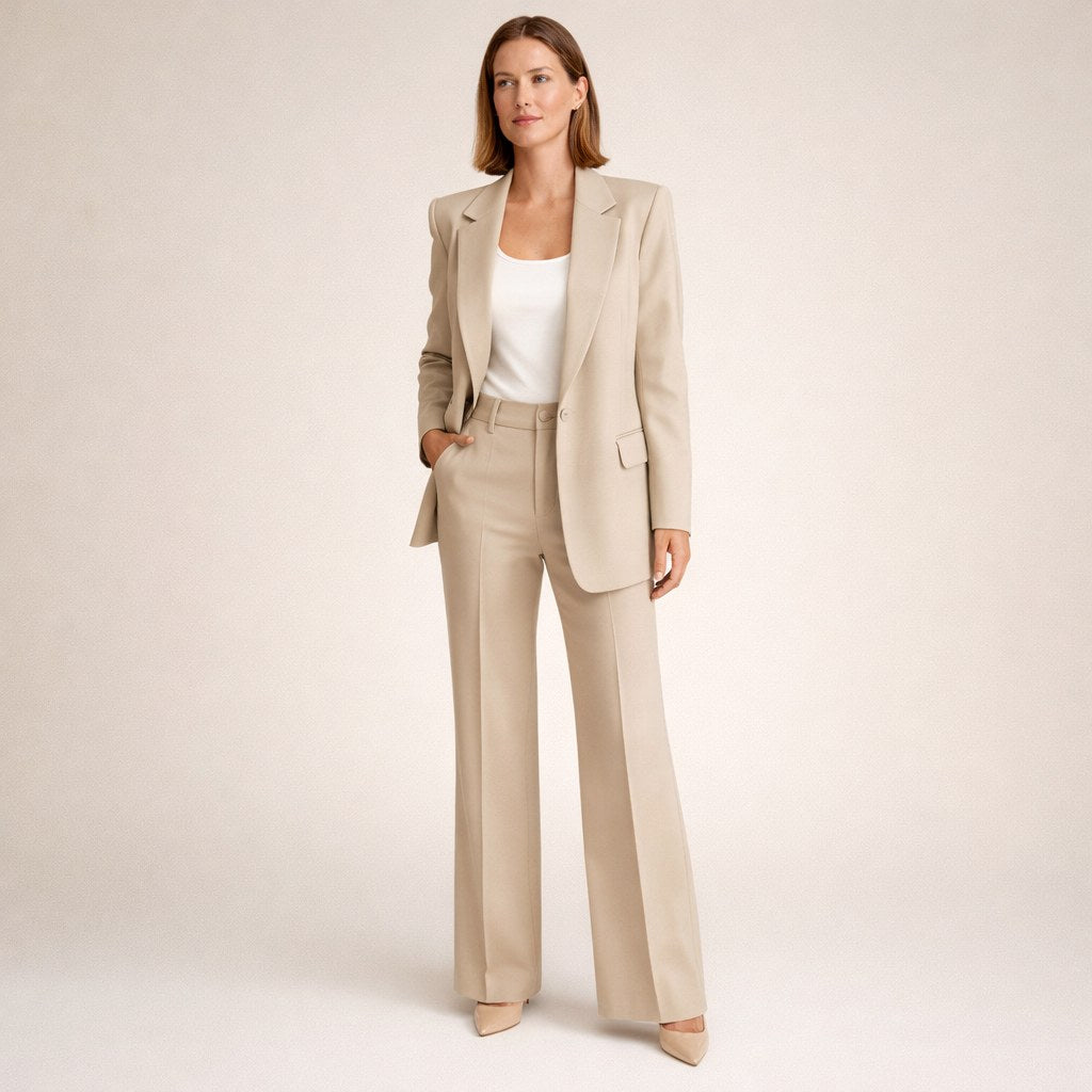 Bree | Women's Structured Blazer with Flared Trousers, Two-Piece Suit | Direct Attire