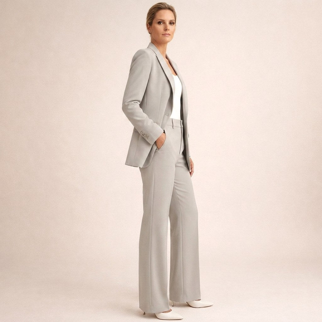 Bree | Women's Structured Blazer with Flared Trousers, Two-Piece Suit | Direct Attire