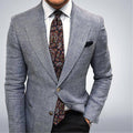 Brennan | Men's Tailored Blazer Jacket, Textured Smart Blazer Suit | Direct Attire | Blue