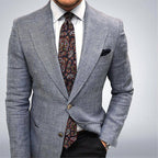 Brennan | Men's Tailored Blazer Jacket, Textured Smart Blazer Suit | Direct Attire | Blue