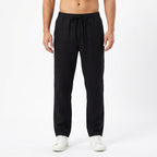 Brett | Men's Linen Trousers with Elastic Waist, Straight-Leg Trousers | Direct Attire | Gris