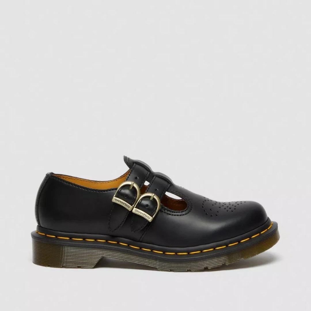 Brielle | Women's Double Buckle Leather Mary Jane Flats, Comfortable Summer Footwear for Holidays and Everyday Wear, Comfortable Summer Footwear for Holidays and Everyday Wear - Black