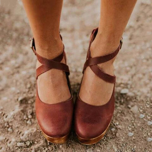 Brielle | Women's Orthopedic Leather Wedge Sandals, Supportive Summer Footwear for Walking and Everyday Wear, Supportive Summer Footwear for Walking and Everyday Wear - Brown