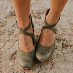 Brielle | Women's Orthopedic Leather Wedge Sandals, Supportive Summer Footwear for Walking and Everyday Wear