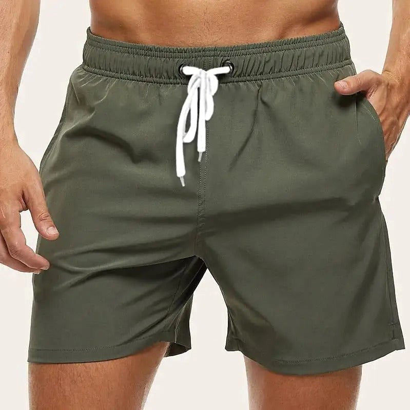 Brodie | Men's Quick-Dry Swim Shorts, Elasticated Waist Swimming Shorts | Direct Attire | Grijs