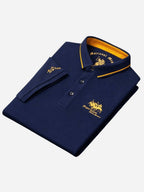 Callan | Men's Breathable Polo Shirt, Short-Sleeve Shirt | Direct Attire | Navy Blue