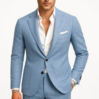 Callan | Men's Tailored Suit, Structured Jacket and Trousers Two-Piece Suit | Direct Attire | Beige