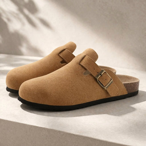 Cameron | Unisex Slip-On Clogs with Adjustable Strap, Closed-Toe Everyday Shoes | Direct Attire | Bruin