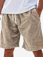 Campbell | Men's Relaxed Cotton Shorts, Lightweight Summer Shorts | Direct Attire | Khaki