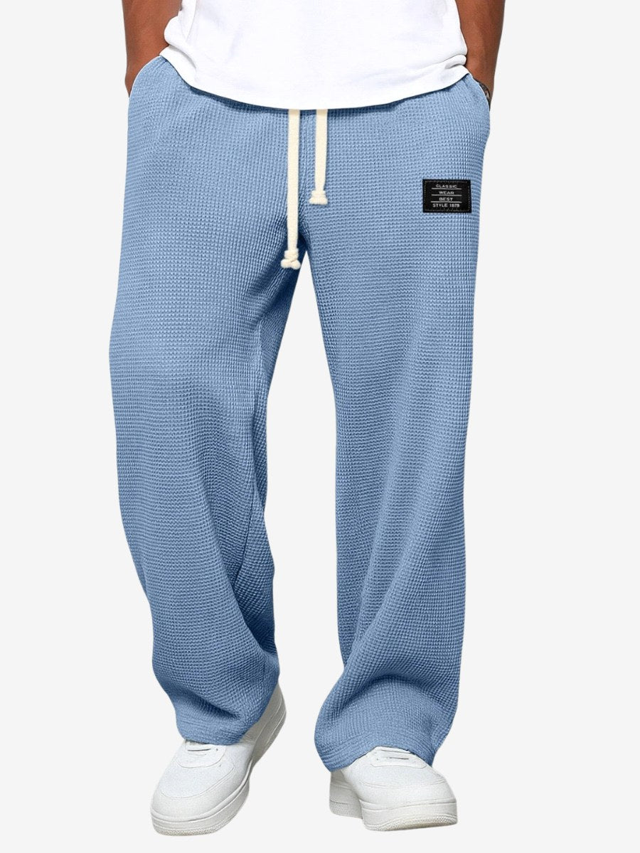 Campbell | Women's Relaxed Lace Trousers, Straight-Leg Everyday Trousers | Direct Attire | Sky Blue