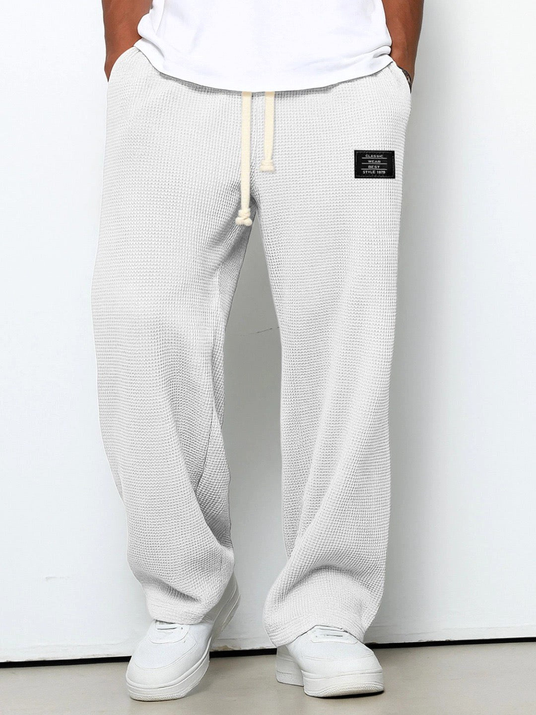 Campbell | Women's Relaxed Lace Trousers, Straight-Leg Everyday Trousers | Direct Attire | Gray
