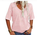 Chelsea | Women's Relaxed U-Neck T-Shirt, Lightweight Summer Top | Direct Attire