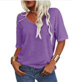 Chelsea | Women's Relaxed U-Neck T-Shirt, Lightweight Summer Top | Direct Attire