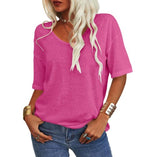 Chelsea | Women's Relaxed U-Neck T-Shirt, Lightweight Summer Top | Direct Attire