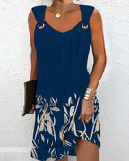 Chloe | Women's Printed Bohemian Dress, Strappy Summer Dress | Direct Attire