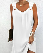 Chloe | Women's Printed Bohemian Dress, Strappy Summer Dress | Direct Attire