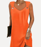 Chloe | Women's Printed Bohemian Dress, Strappy Summer Dress | Direct Attire
