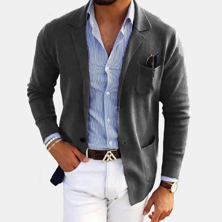 Connor | Men's Tailored Blazer with Notch Lapels, Classic Suit Jacket | Direct Attire | Verde