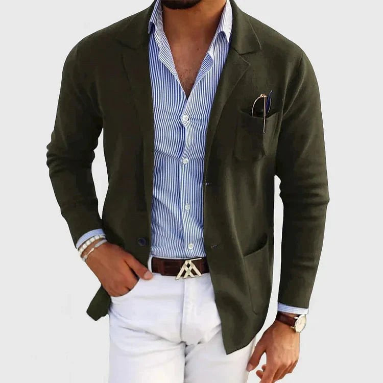 Connor | Men's Tailored Blazer with Notch Lapels, Classic Suit Jacket | Direct Attire | Marrón