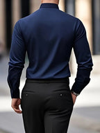 Cooper | Men's Breathable Long-Sleeved Shirt, Tailored Slim-Fit Shirt | Direct Attire