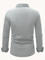 Cooper | Men's Breathable Long-Sleeved Shirt, Tailored Slim-Fit Shirt | Direct Attire