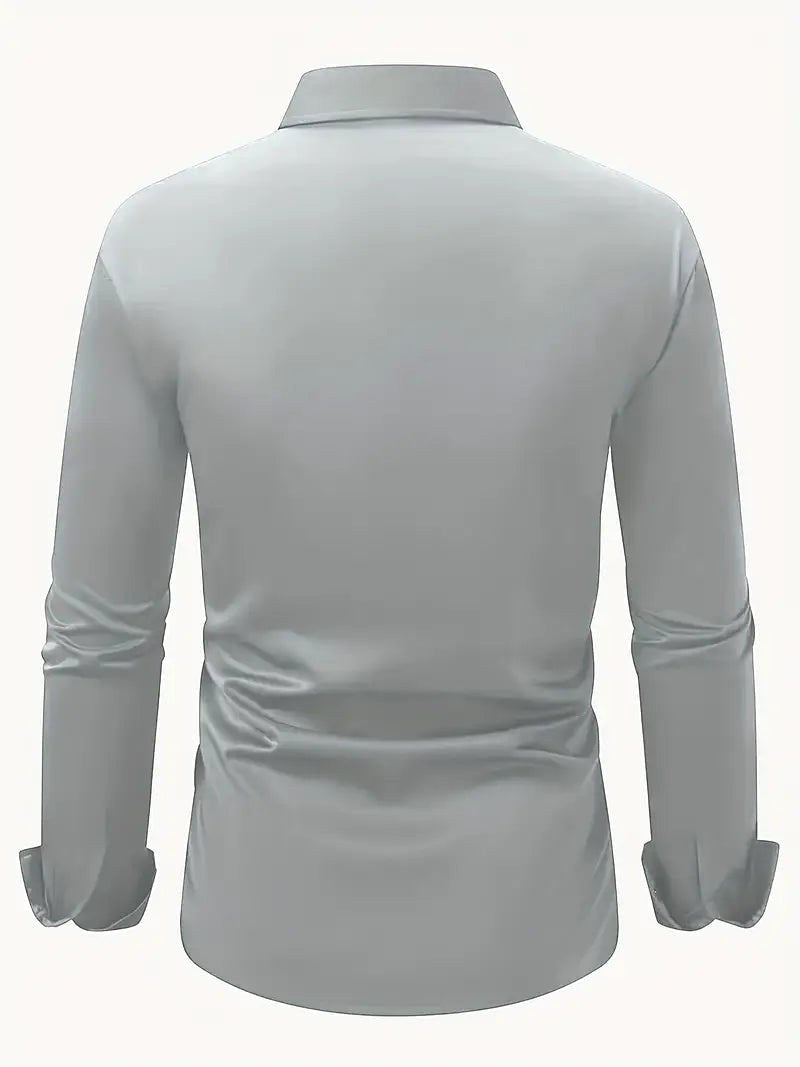 Cooper | Men's Breathable Long-Sleeved Shirt, Tailored Slim-Fit Shirt | Direct Attire