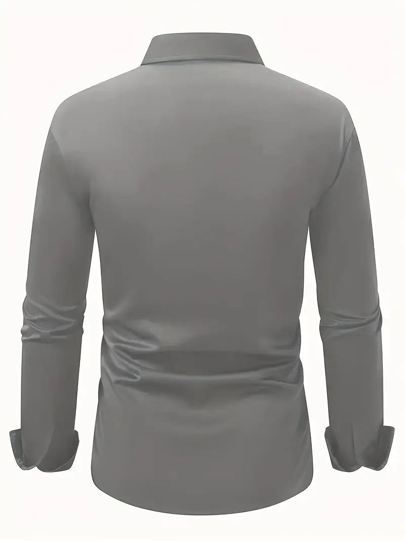 Cooper | Men's Breathable Long-Sleeved Shirt, Tailored Slim-Fit Shirt | Direct Attire