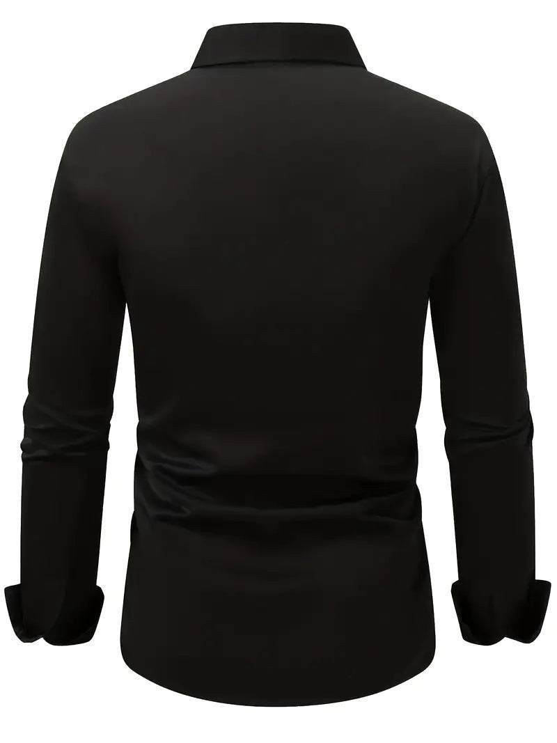 Cooper | Men's Breathable Long-Sleeved Shirt, Tailored Slim-Fit Shirt | Direct Attire
